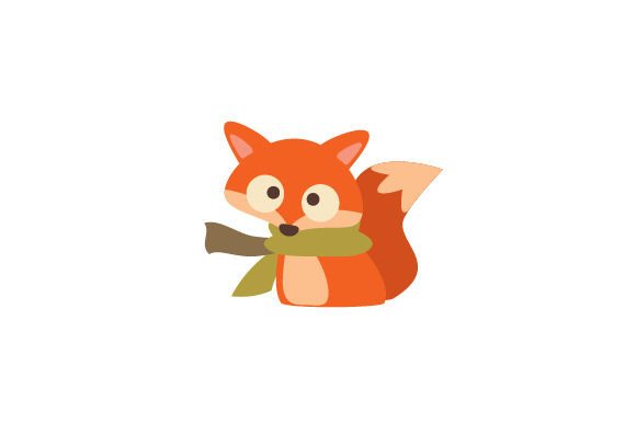 Fox with Scarf Waving