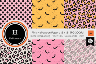 30 Pink Halloween Digital Papers Graphic by Wetfish Designs · Creative ...