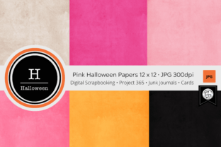 30 Pink Halloween Digital Papers Graphic by Wetfish Designs · Creative ...
