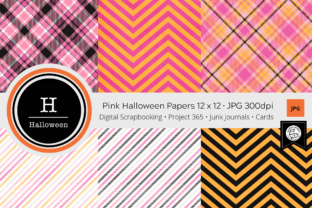 30 Pink Halloween Digital Papers Graphic by Wetfish Designs · Creative ...