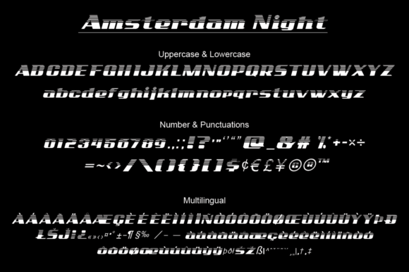 Amsterdam Night Font - Preview 1