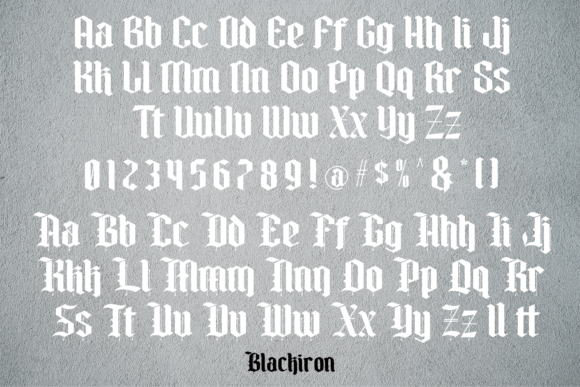 Blackiron Font - Preview 1