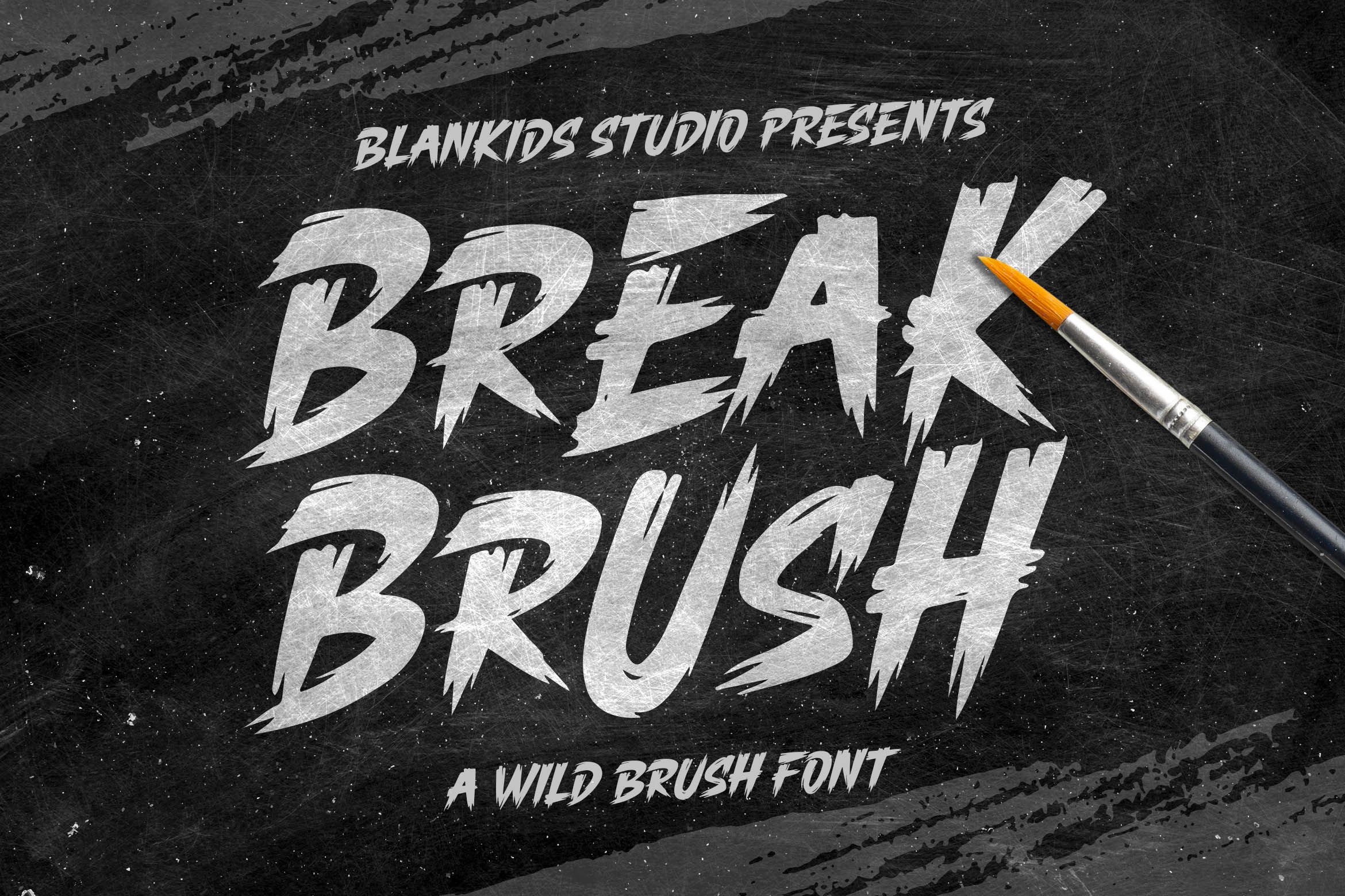 Break Brush Font by Blankids Studio · Creative Fabrica font preview