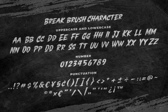 Break Brush Font - Preview 6