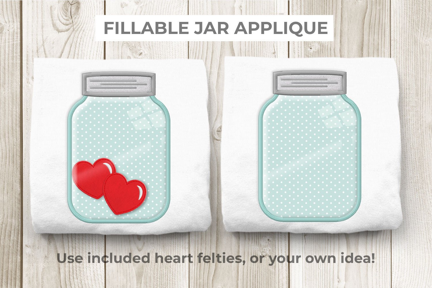 Fillable Canning Jar Applique