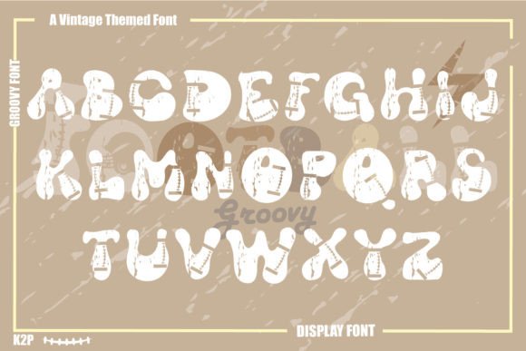 Groovy Football Font PNG with transparent background - Preview 1