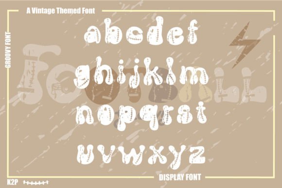 Groovy Football Font PNG with transparent background - Preview 2