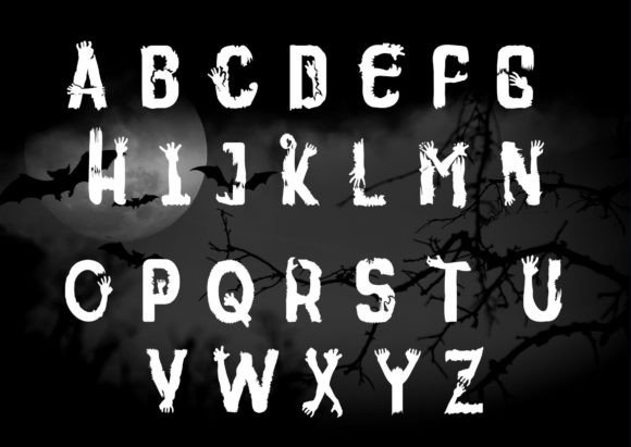 Halloween Hands Font - Preview 1