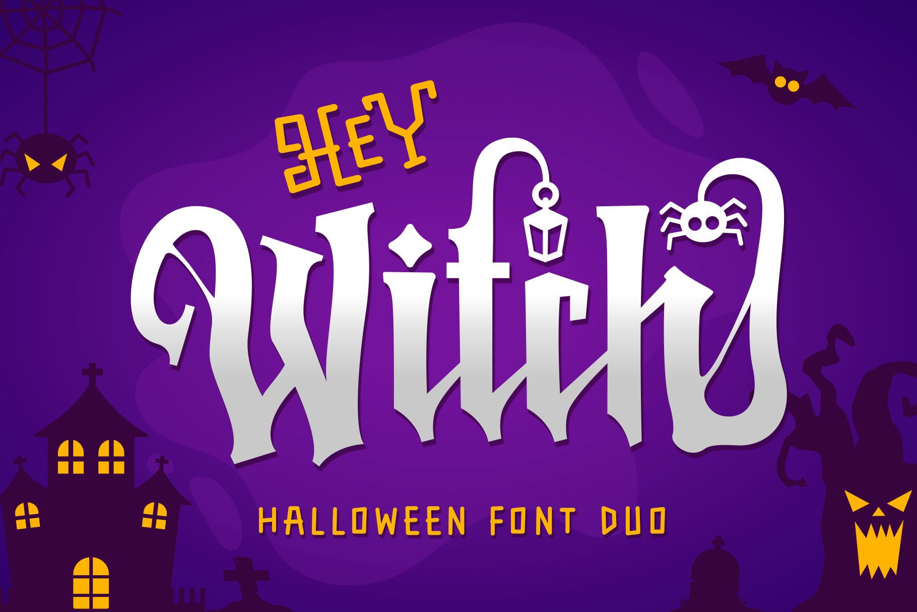 Hey Witch preview: scary-but-cute duo font