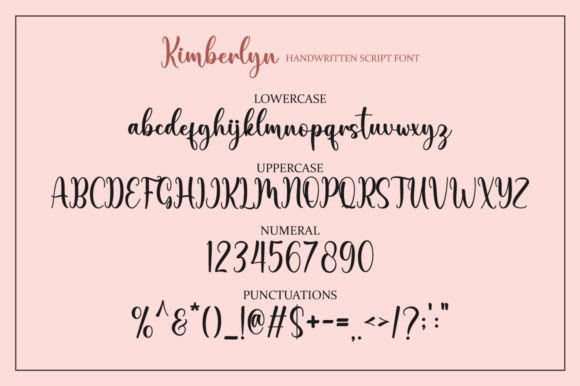 Kimberlyn Font PNG with transparent background - Preview 5
