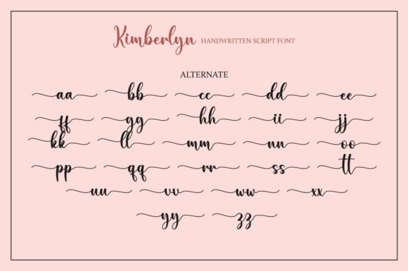 Kimberlyn Font PNG with transparent background - Preview 6