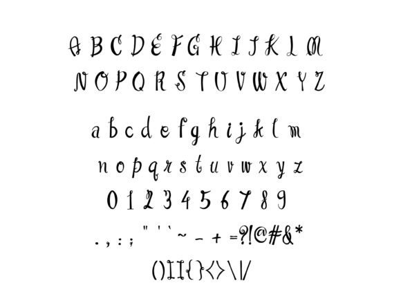 Kurlyhead Font PNG with transparent background - Preview 1