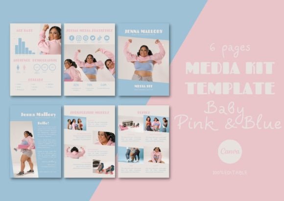Alternative Canva media kit template made with free elements