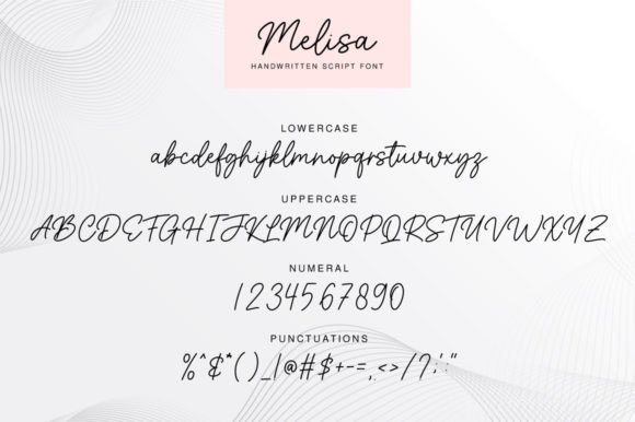 Melisa Font PNG with transparent background - Preview 5