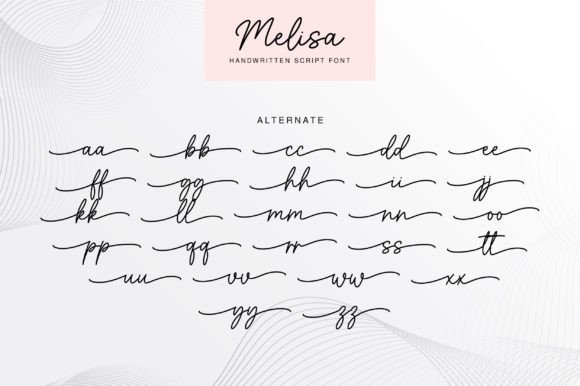Melisa Font PNG with transparent background - Preview 6