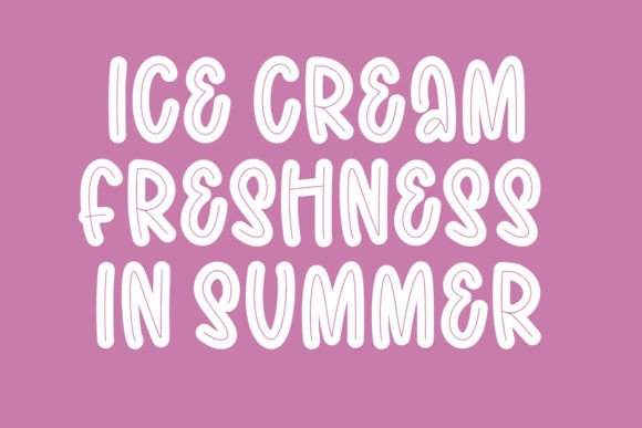 Minie Cream Font PNG with transparent background - Preview 1
