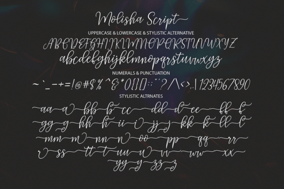 Molisha Script Font PNG with transparent background - Preview 6