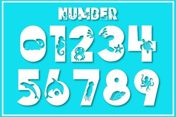 Ocean World Font PNG with transparent background - Preview 2