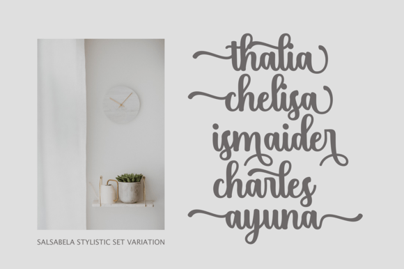 Salsabela Script Font PNG with transparent background - Preview 5
