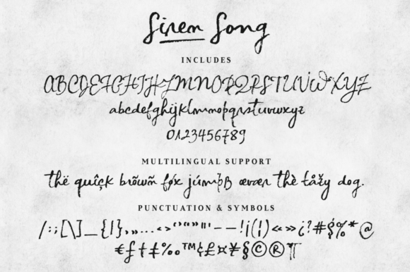 Siren Song Font PNG with transparent background - Preview 1