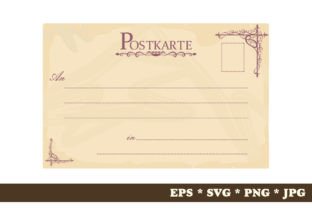 Postcard Reverse Vintage Postcard Reverse Template. Graphic by norsob · Creative Fabrica