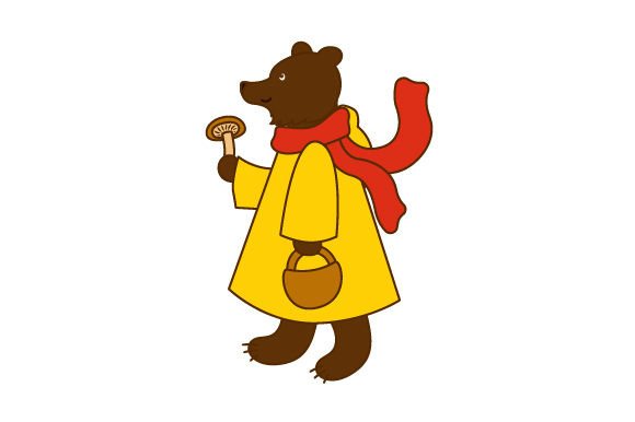 Bear with Scarf Waving