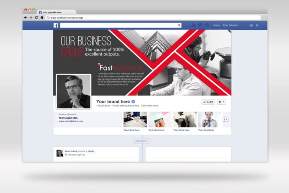 Business Agency Facebook Timeline Graphic Social Media Templates By Leza Sam