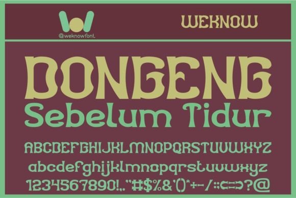 Cerita Rakyat Font PNG with transparent background - Preview 2