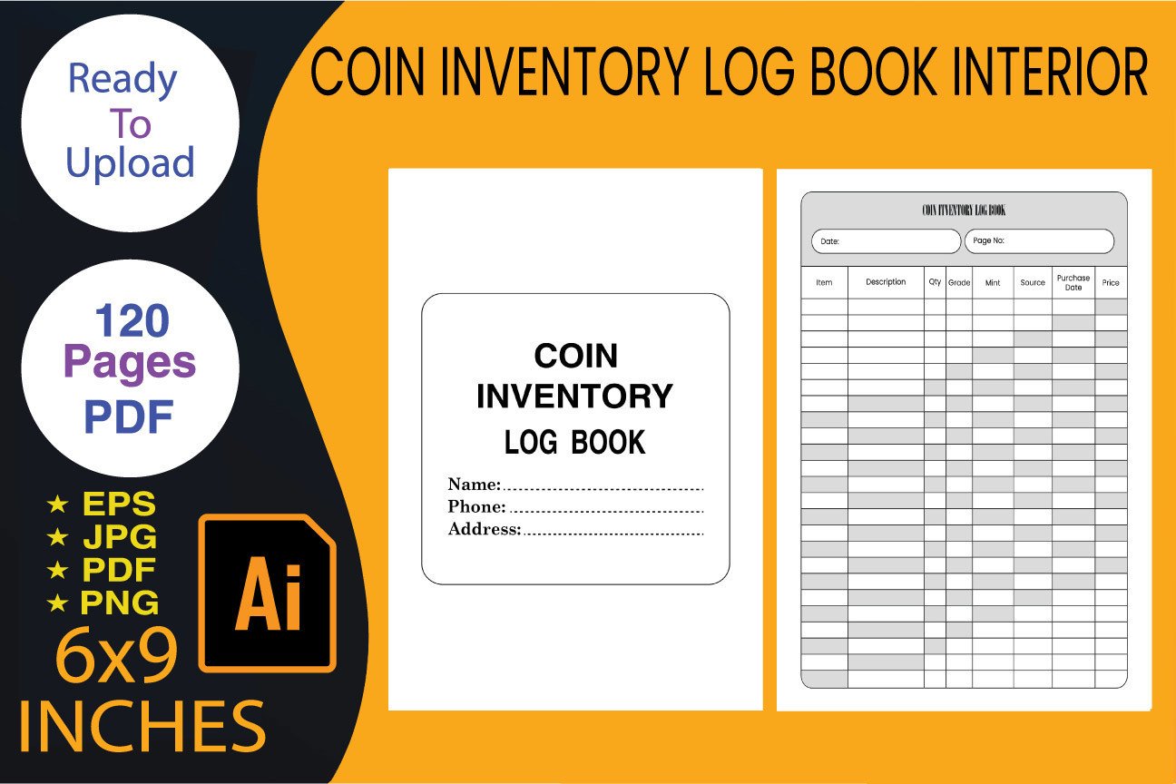 Coin Inventory Log Book | KDP Interior Graphic by AH KDP Store ...