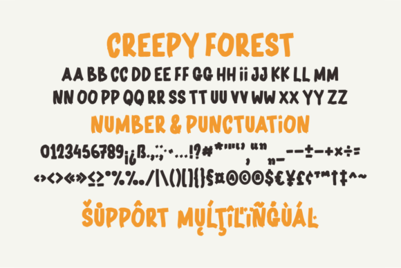 Creepy Forest Font PNG with transparent background - Preview 5