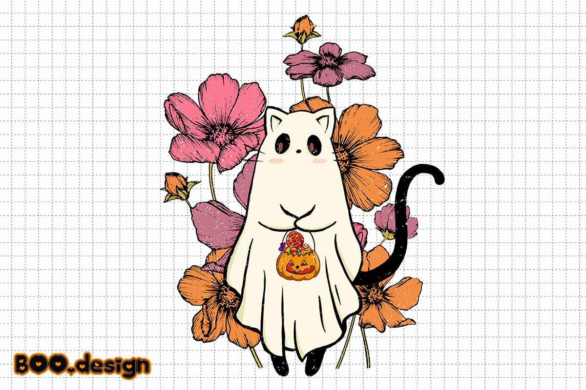 Cute Cat Spooky Sublimation Graphic by BOO.design · Creative Fabrica