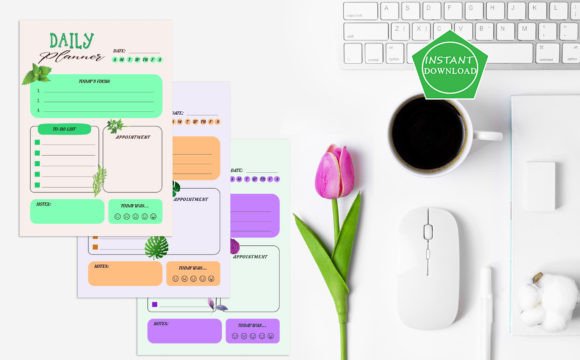 Daily Planner to Do List Template Graphic Print Templates By Dream Forest