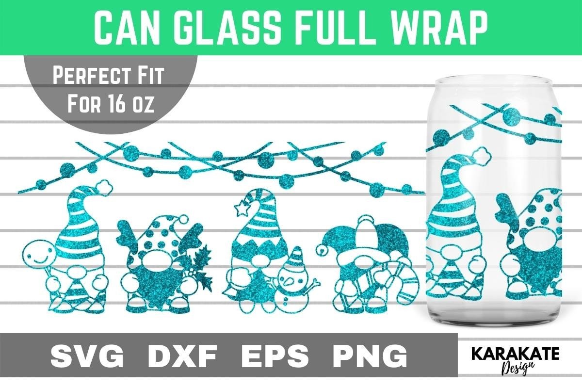 Gnome Party, 16 Oz Can Glass Wrap SVG Graphic by KARAKATE · Creative ...