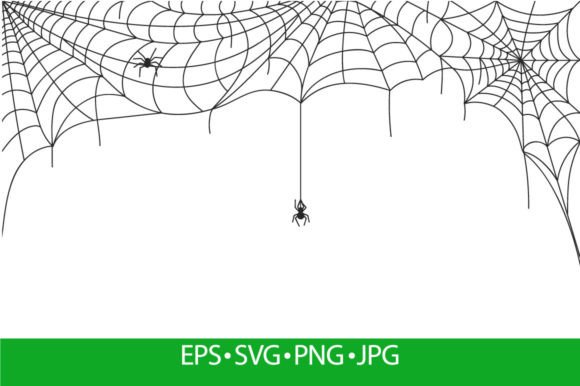 Halloween Spider Web Border, Spooky