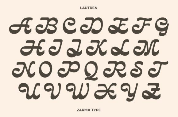 Lautren Font PNG with transparent background - Preview 3