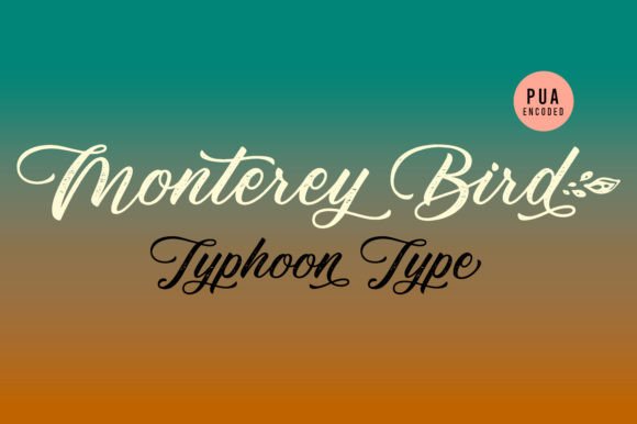 Monterey Bird Font PNG with transparent background - Preview 1