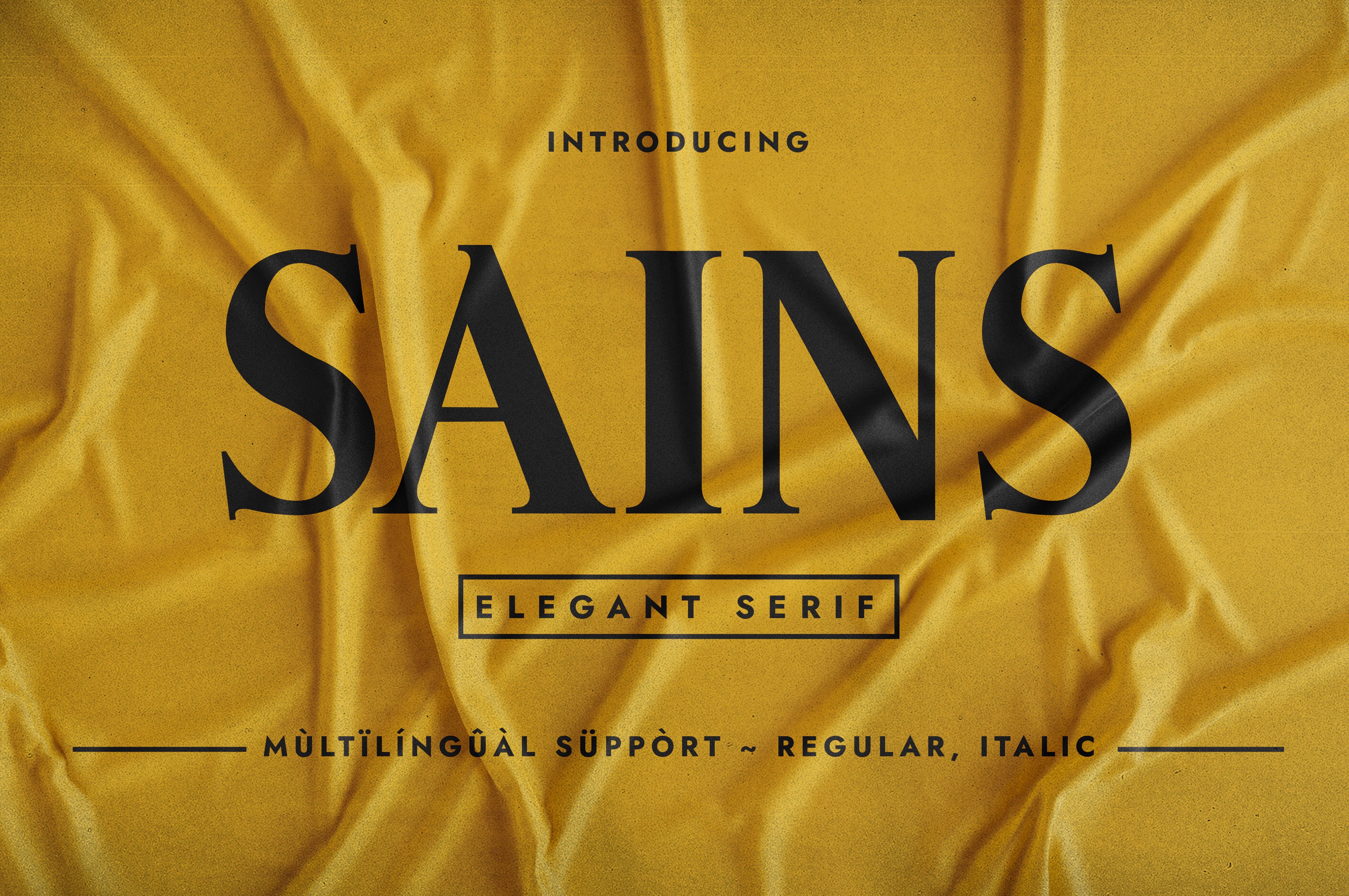 Sains preview, refined serif font for return address labels