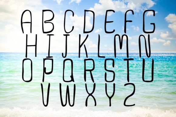 Sand Sea Font PNG with transparent background - Preview 1