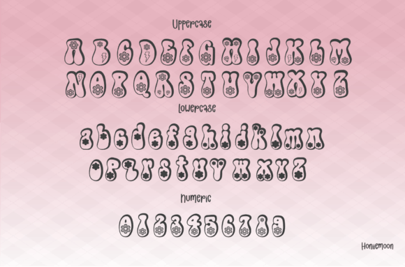 Shadow Groovy Font PNG with transparent background - Preview 1