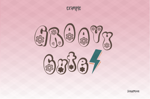Shadow Groovy Font PNG with transparent background - Preview 2