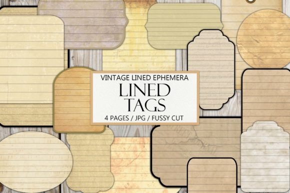 Vintage Lined Tags and Labels