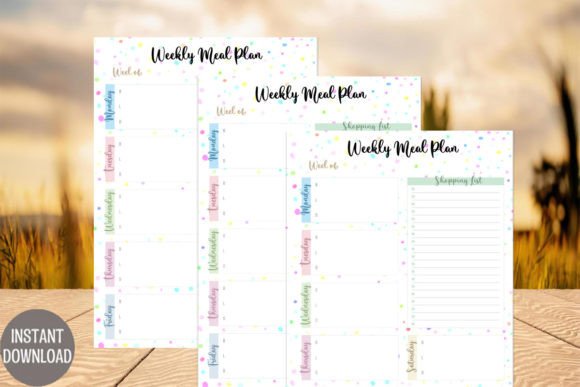 Color Beads Weekly Meal Planner