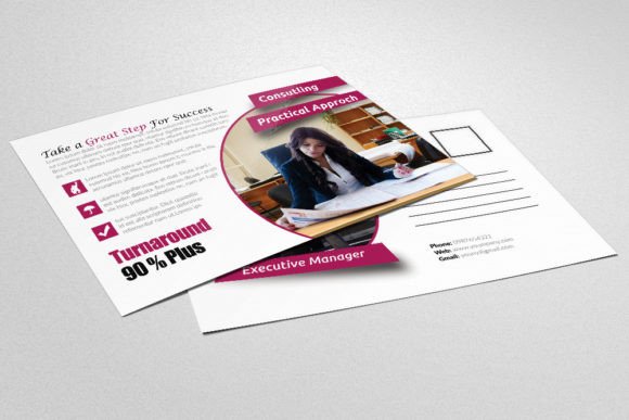 Corporate Business Postcard Graphic Print Templates By Leza Sam