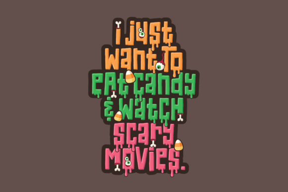 Crooked Zombies Font PNG with transparent background - Preview 3