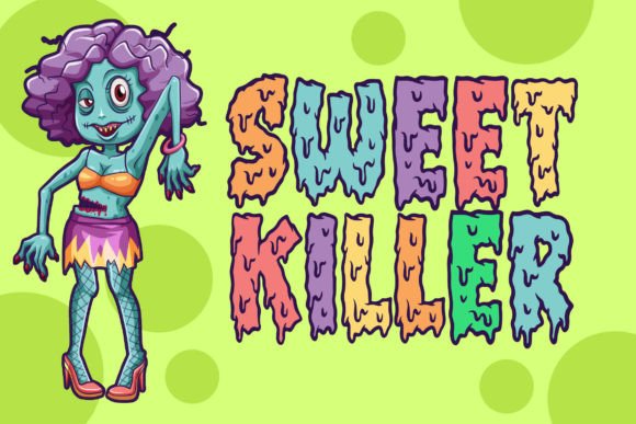 Drippy Zombie Font - Preview 2