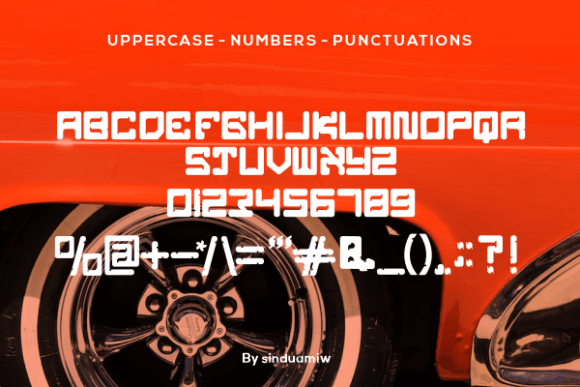 Exrack Font PNG with transparent background - Preview 1