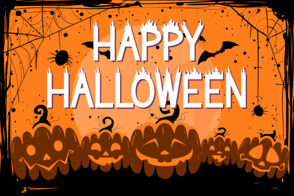 Halloween on Fire Font PNG with transparent background - Preview 4