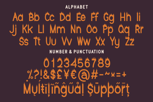 Halloween on Fire Font PNG with transparent background - Preview 5
