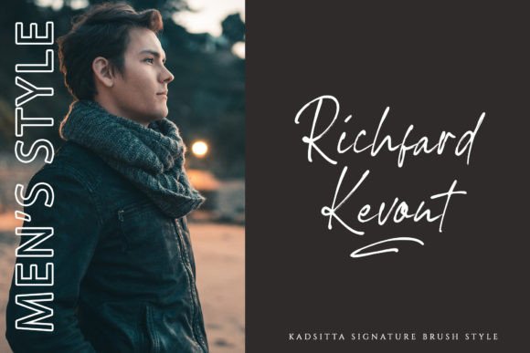 Kedsitta Signature Font PNG with transparent background - Preview 3