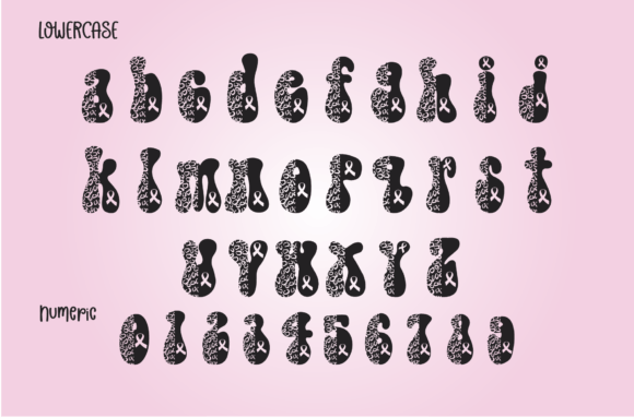 Leopard Cancer Font PNG with transparent background - Preview 1